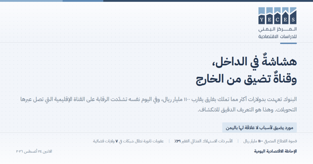 فجوة ١١٠٠ مليار ريال في القطاع المصرفي، وواشنطن تشدّد قنوات التحويل الإقليمية