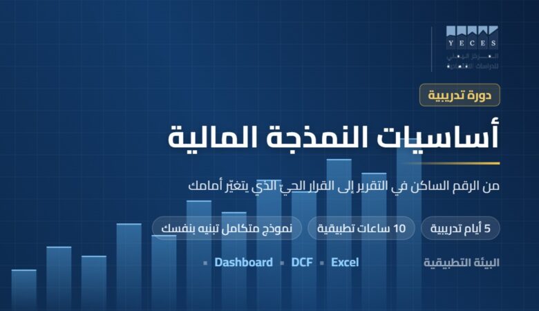 غلاف دورة أساسيات النمذجة المالية — المركز اليمني للدراسات الاقتصادية