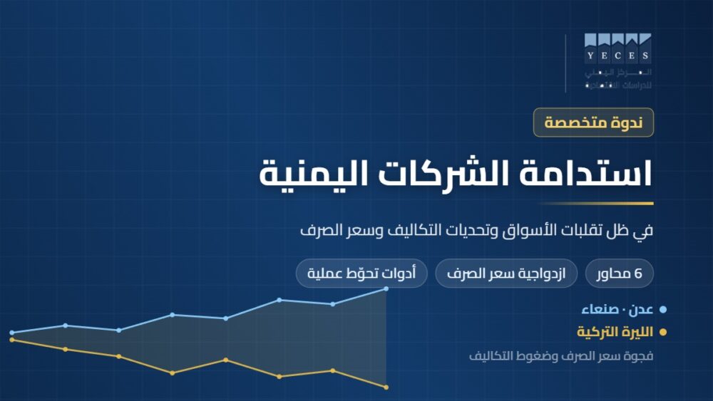 غلاف ندوة استدامة الشركات اليمنية — المركز اليمني للدراسات الاقتصادية