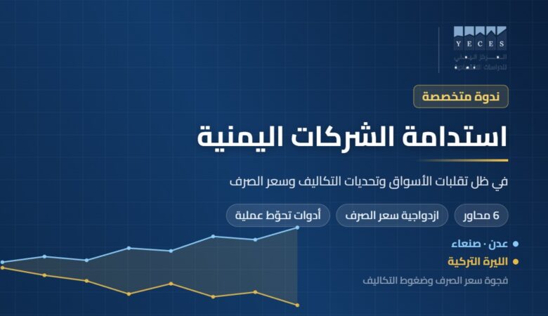 غلاف ندوة استدامة الشركات اليمنية — المركز اليمني للدراسات الاقتصادية