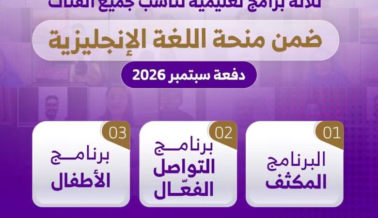 منحة اللغة الإنجليزية الجزئية.. ثلاثة مسارات للدراسة عن بُعد والتقديم حتى 30 سبتمبر